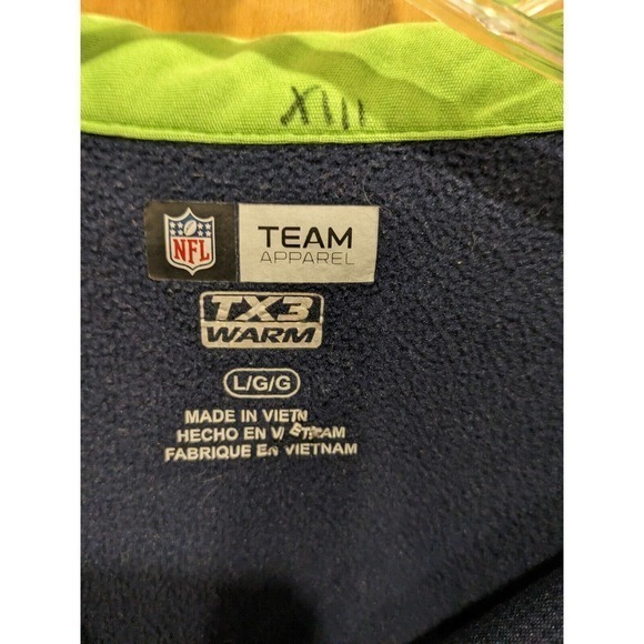 NFL Team Apparel Seattle Seahawks TX3 Warm long sleeve Pullover Sweatshirt large - Picture 3 of 3